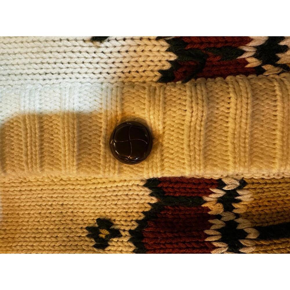 Vintage Sigallo Knit Cardigan Cream L - Picture 4 of 4